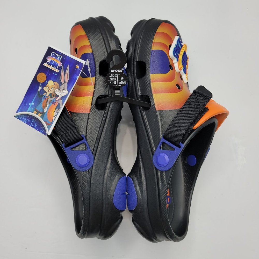 Crocs Space Jam A New Legacy Clogs Black Orange US Size Women's 10 Men's 8 NWT - Picture 6 of 7
